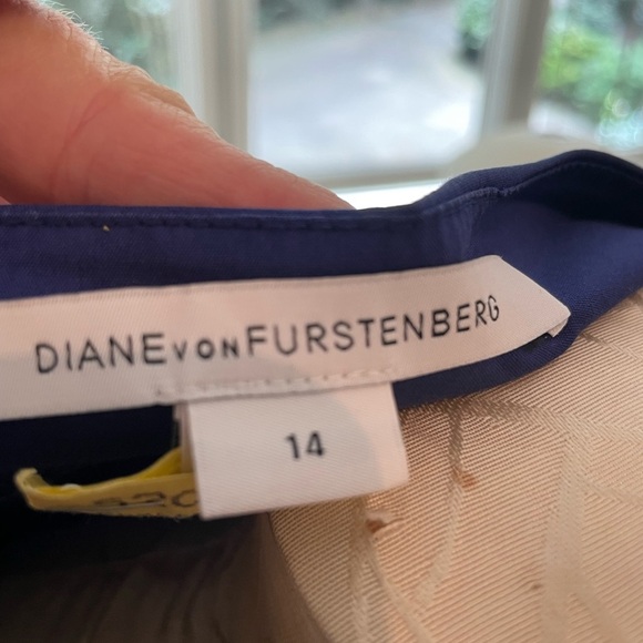 Diane Von Furstenberg Blue Ruched Midi Dress - Picture 8 of 10